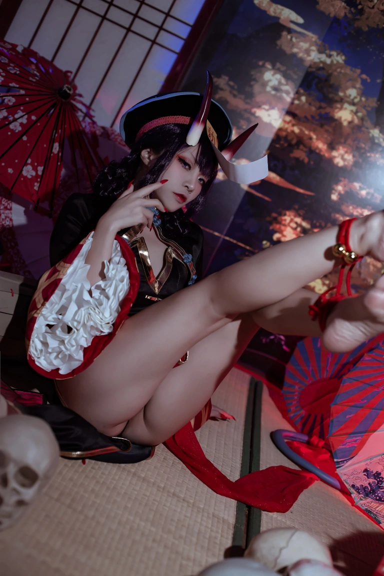 二佐Nisa《酒吞僵尸童子》主题写真：21张全套美图