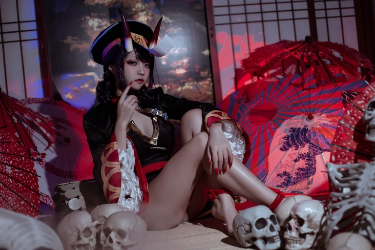 二佐Nisa《酒吞僵尸童子》主题写真：21张全套美图