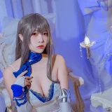 二佐Nisa《碧蓝航线 路易九礼服》主题写真：29张全套美图