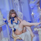 二佐Nisa《碧蓝航线 路易九礼服》主题写真：29张全套美图