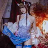 二佐Nisa《碧蓝航线 能代旗袍》主题写真：18张全套美图