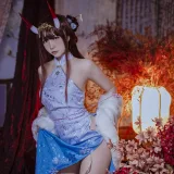 二佐Nisa《碧蓝航线 能代旗袍》主题写真：18张全套美图