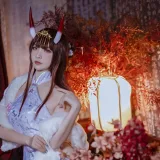 二佐Nisa《碧蓝航线 能代旗袍》主题写真：18张全套美图