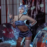 二佐Nisa《蕾姆夏日鬼衣》主题写真：12张全套美图
