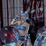二佐Nisa《蕾姆夏日鬼衣》主题写真：12张全套美图