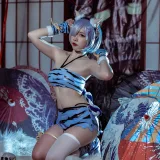 二佐Nisa《蕾姆夏日鬼衣》主题写真：12张全套美图