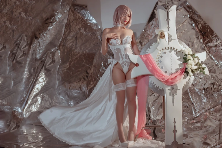 二佐Nisa《玛修婚纱》主题写真：42张全套美图