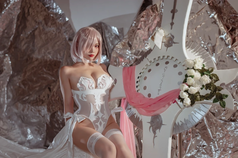 二佐Nisa《玛修婚纱》主题写真：42张全套美图