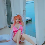 二佐Nisa《碧蓝航线 黎塞留泳装》主题写真：9张全套美图