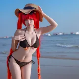 二佐Nisa《碧蓝航线 火奴鲁鲁泳装》主题写真：20张全套美图