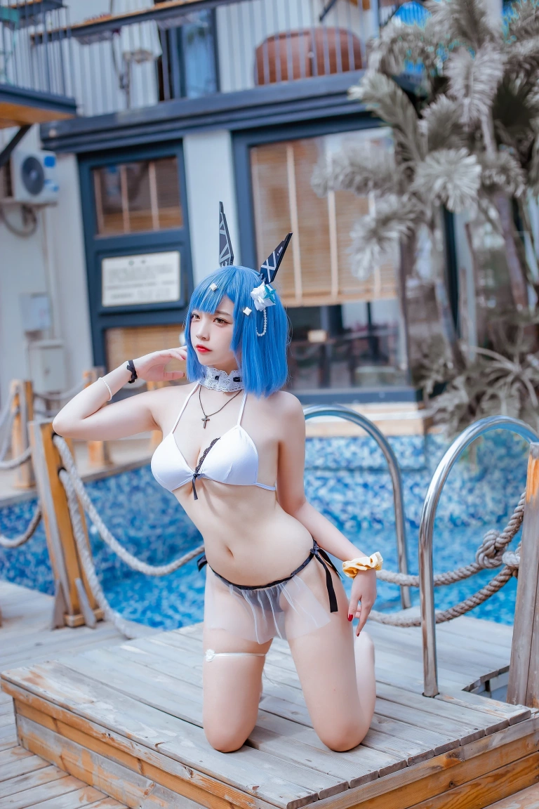 二佐Nisa《碧蓝航线 加斯科涅》主题写真：20张全套美图