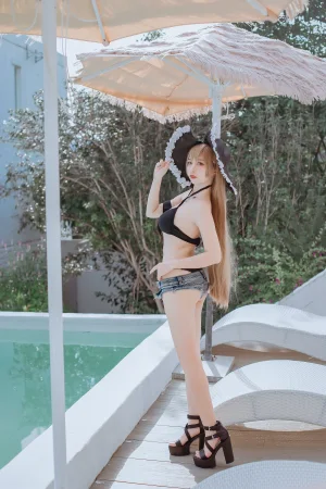 二佐Nisa《碧蓝航线 让巴尔泳装》主题写真：20张全套美图