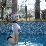 二佐Nisa《碧蓝航线 天狼星泳装》主题写真：15张全套美图