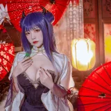 二佐Nisa《碧蓝航线 伊吹旗袍》主题写真：29张全套美图