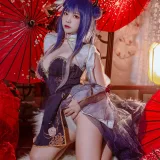 二佐Nisa《碧蓝航线 伊吹旗袍》主题写真：29张全套美图