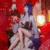 二佐Nisa《碧蓝航线 伊吹旗袍》主题写真：29张全套美图