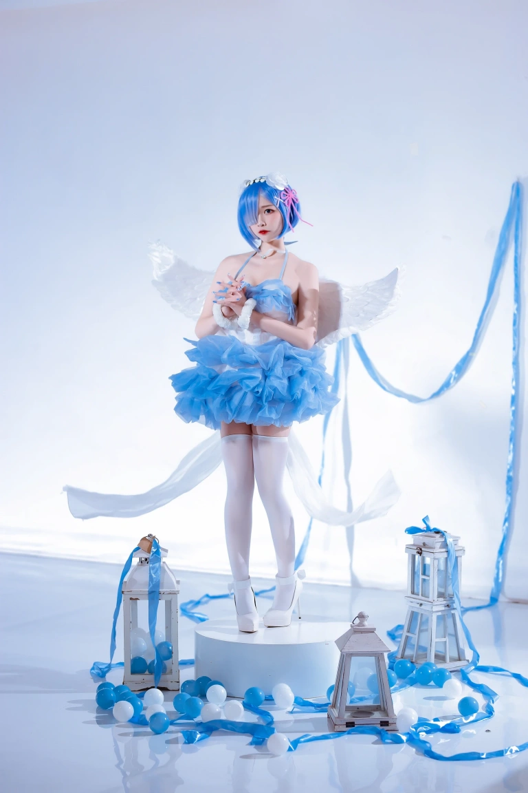 二佐Nisa《蕾姆天使》主题写真：15张全套美图
