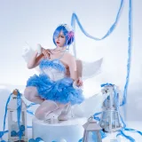 二佐Nisa《蕾姆天使》主题写真：15张全套美图