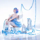 二佐Nisa《蕾姆天使》主题写真：15张全套美图