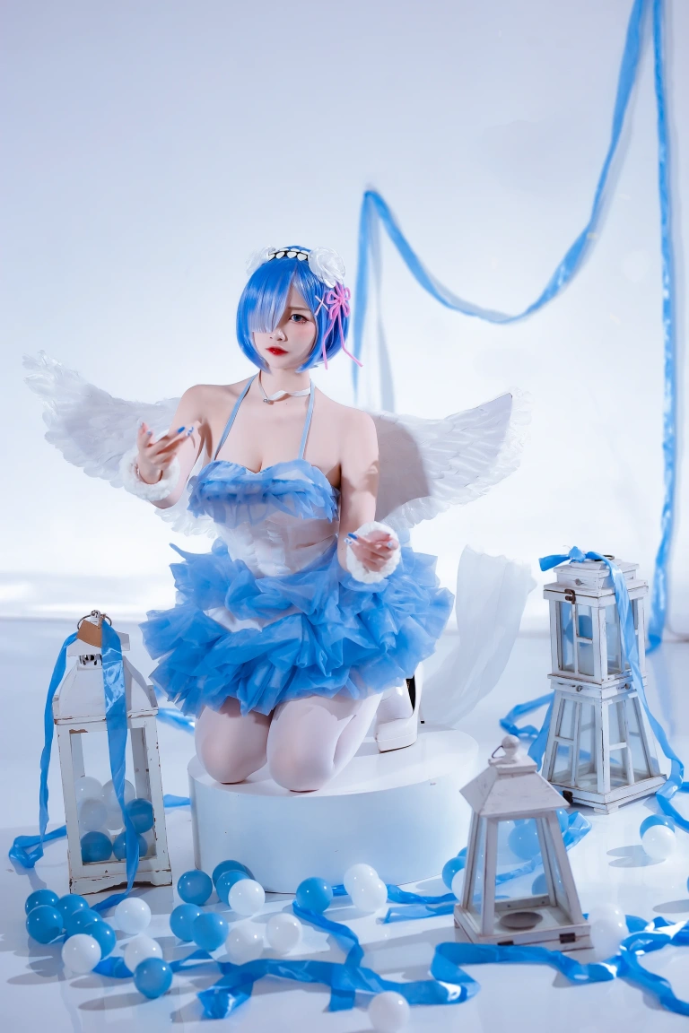 二佐Nisa《蕾姆天使》主题写真：15张全套美图