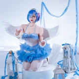 二佐Nisa《蕾姆天使》主题写真：15张全套美图