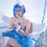 二佐Nisa《蕾姆天使》主题写真：15张全套美图