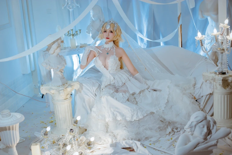二佐Nisa《Fate贞德花嫁》主题写真：12张全套美图