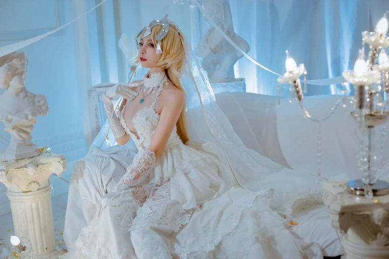 二佐Nisa《Fate贞德花嫁》主题写真：12张全套美图