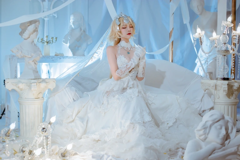 二佐Nisa《Fate贞德花嫁》主题写真：12张全套美图