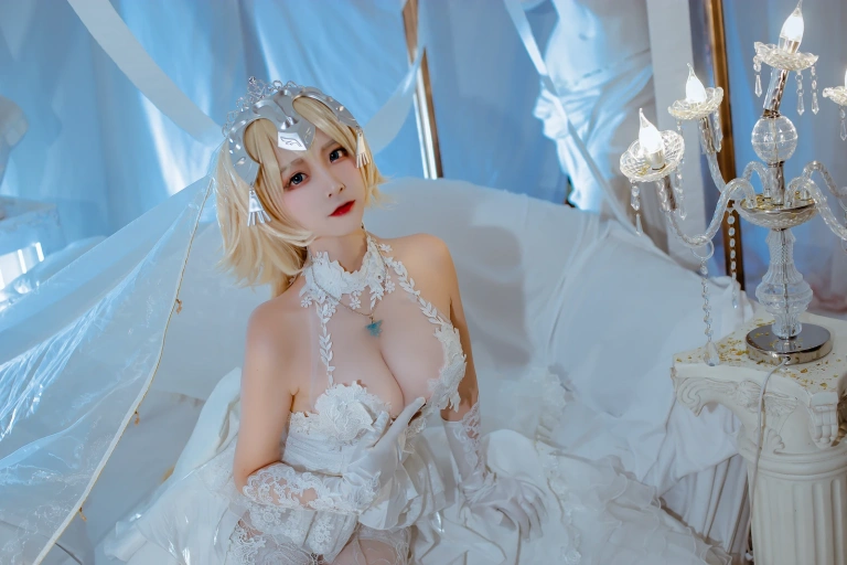 二佐Nisa《Fate贞德花嫁》主题写真：12张全套美图