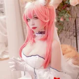 二佐Nisa《Fate玉藻前婚纱》主题写真：9张全套美图