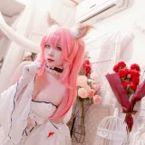 二佐Nisa《Fate玉藻前婚纱》主题写真：9张全套美图