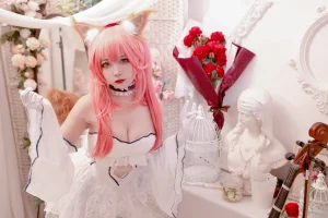 二佐Nisa《Fate玉藻前婚纱》主题写真：9张全套美图
