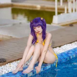 二佐Nisa《碧蓝 波拉泳装》主题写真：20张全套美图