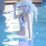 二佐Nisa《碧蓝 光辉泳装》主题写真：39张全套美图