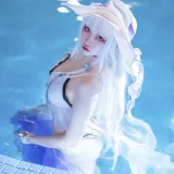 二佐Nisa《碧蓝 光辉泳装》主题写真：39张全套美图