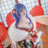 二佐Nisa《碧蓝 圣路易斯和服》主题写真：22张全套美图