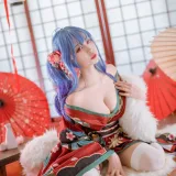二佐Nisa《碧蓝 圣路易斯和服》主题写真：22张全套美图