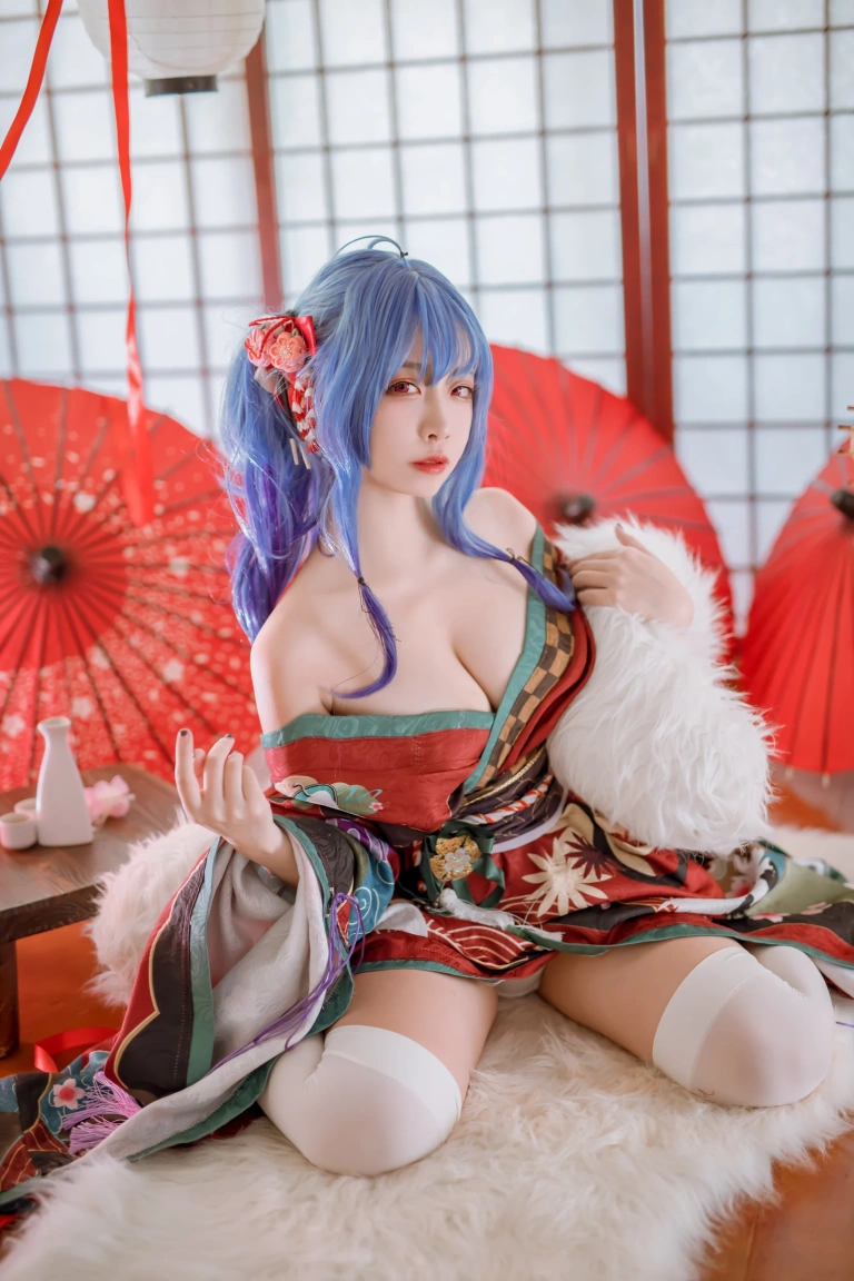 二佐Nisa《碧蓝 圣路易斯和服》主题写真：22张全套美图