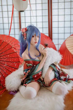 二佐Nisa《碧蓝 圣路易斯和服》主题写真：22张全套美图