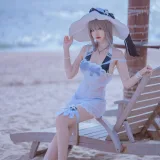 二佐Nisa《碧蓝 天鹰泳装》主题写真：20张全套美图