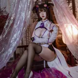 二佐Nisa《碧蓝樫野旗袍》主题写真：24张全套美图