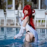 二佐Nisa《泰拉夏日纪事 明日方舟 史尔特尔泳装》主题写真：40张全套美图