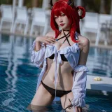 二佐Nisa《泰拉夏日纪事 明日方舟 史尔特尔泳装》主题写真：40张全套美图