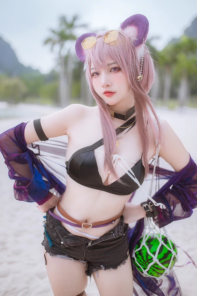 二佐Nisa《泰拉夏日纪事 明日方舟 佐佐林雨霞》主题写真：45张全套美图