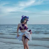 二佐Nisa《碧蓝航线 柴郡泳装》主题写真：30张全套美图