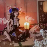 二佐Nisa《碧蓝航线 比叡鲟旗袍》主题写真：24张全套美图