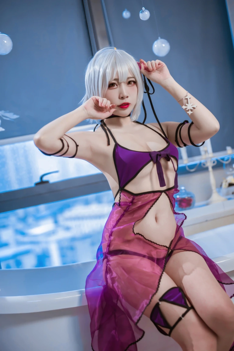 二佐Nisa《FATE 黑贞水着》主题写真：40张全套美图