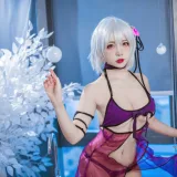 二佐Nisa《FATE 黑贞水着》主题写真：40张全套美图