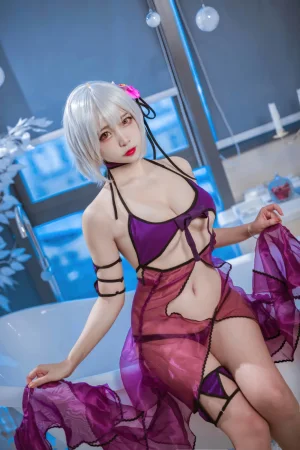 二佐Nisa《FATE 黑贞水着》主题写真：40张全套美图